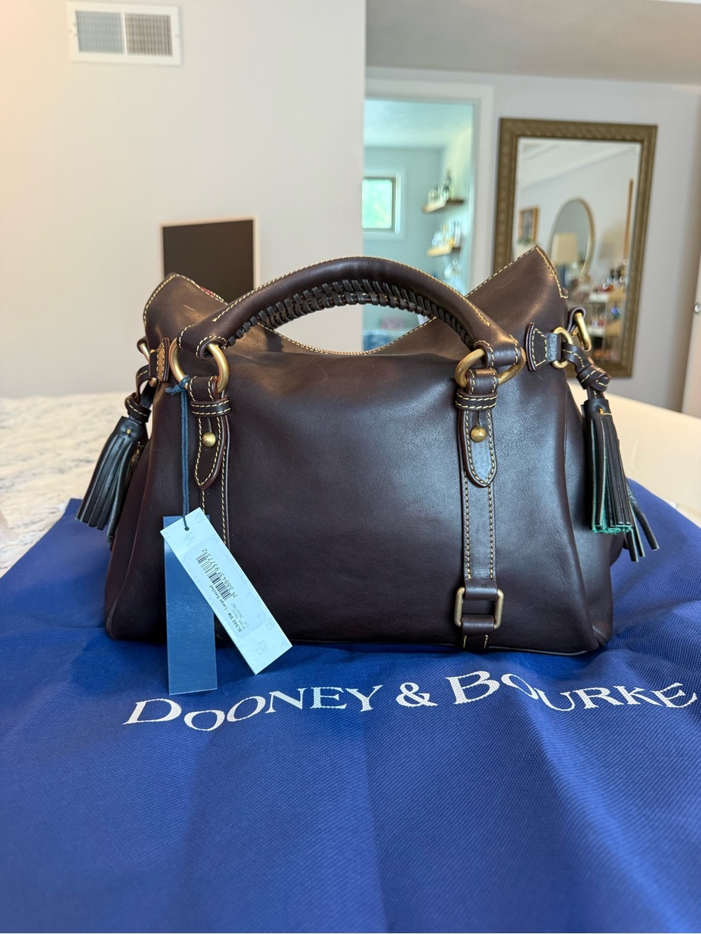 Dooney and Bourke Florentine Satchel in Brown Tmoro - Picture 4 of 8